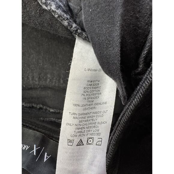 Women’s Armani Exchange A/X Size 26 Black Skinny Jeans Distressed - Picture 4 of 7